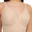 Bali Women's Firm-Control Shapewear, All-In-One Body Shaper with Built-In Underwire Minimizer Bra (Beige) 40D