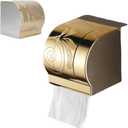 Toilet Paper Holder, Waterproof Toilet Paper Roll Holder with Protective Cover Wall Mounted Steel Cat Dog Proof Toilet Tissue Holder