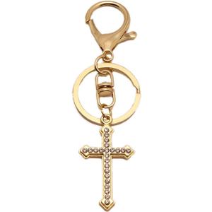 Cute Rhinestone Cross Keychainfor Women Men, Sparkling Christian Keyring Bag Charms for Handbags Totes & Backpacks