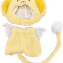 QIUTIMIY Clothes for 15/17cm Doll (No Doll), Fashion Outfit Set - Hat + Jumpsuit, Cute Dress Up Accessories (Squeaky)