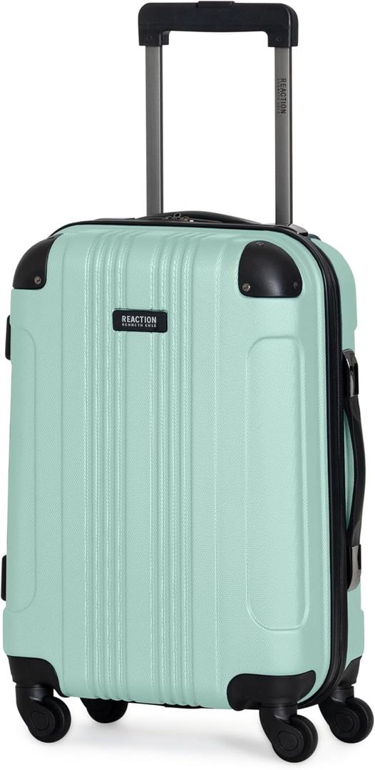 Kenneth Cole REACTION Out of Bounds Lightweight Hardshell 4-Wheel Spinner Luggage, Mint Blue, 20-Inch Carry On
