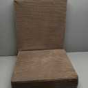 HIGOGOGO Corduroy Recliner Chair Cushion with Lumbar Support Pillow for Elderly Long Sitting Soft Non-Slip 4" Thick Seat Pad for Seniors Buttocks & Back Pain Relief (Brown, 21" Backrest)
