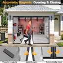 Single Garage Door Screen Kit, UUP 9x7Ft Magnetic Mesh Screen for Garage Opening 1 Car, Garage Net Cover, Sturdy Fiberglass Magic Curtain Outdoor for Patio, Porch, Window to Keep Bugs Out, Black