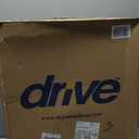 Drive Medical 11148-1 Folding Steel Bedside Commode Chair, Portable Toilet, Supports Individuals Weighing Up To 350 Lbs, with 7.5 Qt. Bucket and 13.5 Inch Seat, Grey