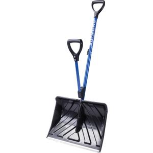 Snow Joe SJ-SHLV20 Shovelution Snow Shovel with Spring-Assist Handle, Heavy-Duty Shovel for Fast Snow Removal, 20 Inches, Blue