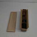 Bloomingville Embossed Glass & Metal Tealight/Votive Holders on Rectangle Wood Tray (Set of 6 Pieces)