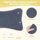 vocheer 11x7in Mini Travel Pillow, Small Pillows for Sleeping, Tiny Pillows for Neck, Wrist, Lumbar and Knee, Pets Pillow, Cotton, Cover Removable, Machine Washable (Navy Blue-2PC)