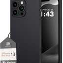 Cocomii Rectangle Case for iPhone 13 Pro Max/12 Pro Max, Wireless Charging Compatible, Matte Black Silicone