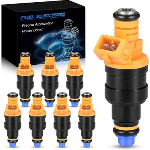 Set of 8 Fuel Injectors 4.6L 5.0L 5.4L 5.8L For:-Ford Bronco 1990-1996 5.0L, 1991-1996 5.8L, F350 1989-1997 5.8L, 1999-2002 5.4L, F150 F250 For:-Lincoln For:-Mercury Replace# 0280150943