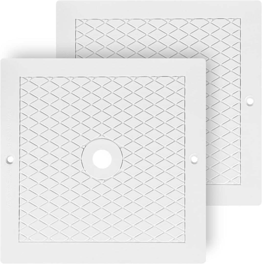 10 Inch Skimmer Cover, Compatible with Hayward SPX1082E, SP082, 1083, 1084,1085, 1086, 2 Packs, Pool Skimmer Cover Replacement, Skimmer Lid Pool Skimmer Cover Plate, White