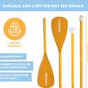 HUIIKE Paddle Board Paddle 2-in-1 Aluminum Sup Paddleboard Oar & Kayak Detachable 4 Piece | Double Sided Sup Oar Adjustable for Stand Up Board | Packable Paddleboard Ore & Kayak for Paddleboarding