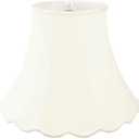 Royal Designs Scalloped Bell Designer Lamp Shade, White, 7 x 14 x 12.25
