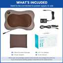 Joyset Shiatsu Neck and Back Massager with Heat Massage Pillow for Shoulder,Legs,Foot,Body Muscle Pain Relief Lower Back Massager with Cloth Cover Easy to Clean Suitable for Home Gift