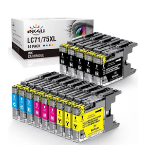 INK4U Compatible LC75 Ink Cartridges Replacement LC75 LC71 LC79 XL for MFC-J6510DW MFC-J6710DW MFC-J6910DW MFC-J280W MFC-J425W MFC-J430W Printer(5 Black,3 Cyan,3 Magenta,3 Yellow,14 Pack)