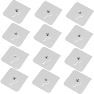 Self Adhesive Hooks,Small Sticky Hooks 12pcs Stick on Wall Hanger Drywall Picture Hooks Traceless Sticker Hook Nail Free Wall Hook Self Adhesive Hanging Nails Picture Hangers Picture Hanging Kit Phot