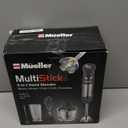 Mueller Multistick 5-in-1 Immersion Blender Handheld,12 Speed Hand Mixer-Turbo Boost,Heaviest Duty Copper Motor,Titanium reinforced Blades Hand Blender,Milk Frother Wand,Whisk,Beaker,Chopper,Grey (Gray)