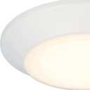 Westinghouse 6133700 Makira Traditional One-Light, 6 Inch 11 Watt Dimmable LED Indoor/Outdoor Surface Mount Fixture with Color Temperature Selection, White Finish, Frosted Acrylic Shade