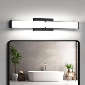 Modern Bathroom Light Fixtures 40 Inch,40W 3600 Lumen Dimmable Vanity Lights for Bathroom, 5CCT LED Vanity Light Fixture, Matte Black Lighting Fixtures ETL Certified