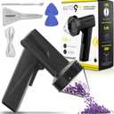 2.5" Large Electric Grinder Herb Grinder, Auto Spice Grinder with Auto Dispensing (Black)