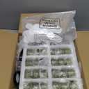 Domensi 60 Pcs 1oz Glass Jars with Lids Bulk Salve Tins Winter Cream Container Small Glass Candle Cosmetic Jars for Travel Lip Balm with Inner Liners for Lotion Sample Cream(Green, Black Lid)