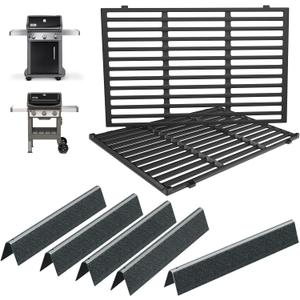 Spirit E-310 Grill Parts 7638 Grill Grates 7636 Flavorizer Bars for Weber Spirit 300 Series Grills S-330 E-320 E-330 S-310 SP-310 Grill GS4 Spirit 2 E310 S-310 Replacement Parts (Front Mount Controls)