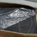 FH Group Climaproof Trimmable Non-Slip Vinyl Floor Mats Full Set - Universal Fit for Cars Trucks and SUVs (Black) F11306 + F16400
