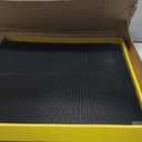 Wearwell Footbath Mat - Black/Yellow. Shoe Mat - 5 Gallon Capacity. Tall Wall for Cleaning Solutions. 32"" L x 39"" W x 2-1/2"" Thickness. For Food Processing Facilities (222.2.5x32x39BK)