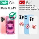 Cozycase for iPhone 16 Case Waterproof - 360 Heavy Duty with Screen/Camera Protector Shockproof IP68 Underwater Dustproof Water Dust Shock Proof Full Body/Front and Back Case Pink/Frosted Clear