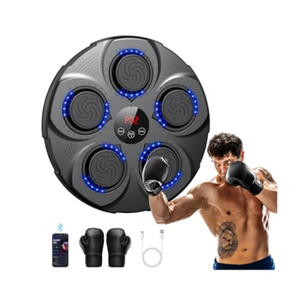 JEYFLAW Music Boxing Machine, Electronic Bluetooth Music Boxing Equipment Wall Mount, Large Adult Youth Professional Boxing Training Punching Equipment with Boxing Gloves, Boxing Game for Gym and Home