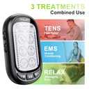 Dual Channel TENS EMS Unit 24 Modes 36 Levels, Upgraded Large Screen Intensity Muscle Stimulator for Back Neck Shoulder Pain Relief, Rechargeable Electric Pulse Massager TENS Machine with 10 Pads (Black)