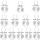 FOMIYES 12pcs Transparent Plastic Candy Boxes Pacifier Shape Treat Holders for Showers Birthdays and Weddings Clear Candy Containers for Party Favors and Diy Crafts