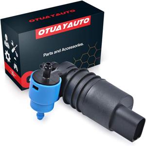 OTUAYAUTO Windshield Washer Pump Replacement for Jeep, Dodge, Chrysler, Volkswagen, Audi, BMW, Chevrolet, Washer Fluid Pump with Hose kits compatible with OEM 1J6955651