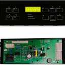 Upgraded 316419141 5304509493 Range Oven Electronic Control Board EOC, compatible with Electrolux Frigidaire Range Ovens, Replacement 316418200 316557100, with Black Overlay keypad faceplate included