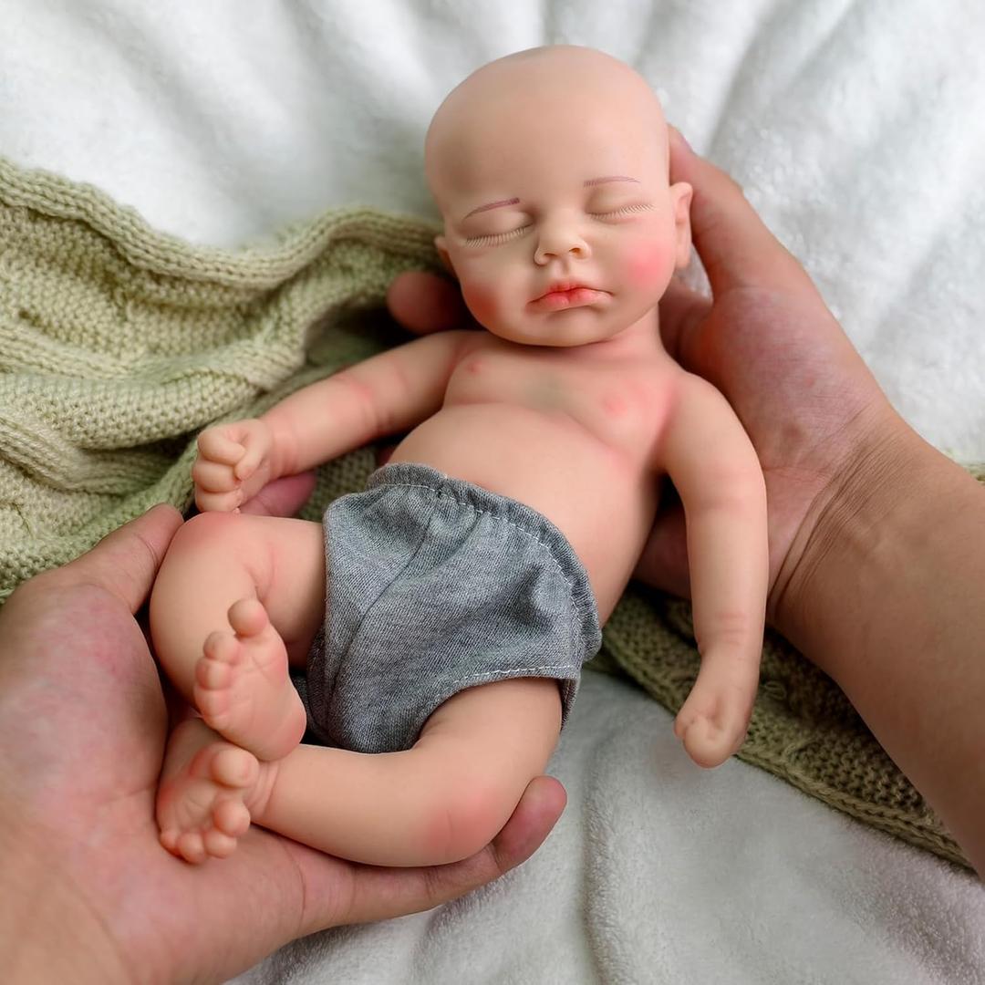 12-Inch Full Body Silicone Reborn Baby Doll Realistic Newborn Boy, Ideal for Kids' Playtime, Collectors, Boy 