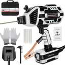 Handheld Welder Machine, 110V Portable ARC Welding Machine with IGBT Inverter 6 Variable Current Adjustment 20-120Amp Welding Output Portable Welder Handheld for 1/16"-1/8" All Size Welding Rod (Gray)
