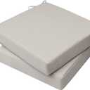 AAAAAcessories Outdoor Seat Cushions for Chairs, Waterproof, Fade-Resistant, 21" x 21" x 3", Patio Furniture Replacement Cushions, Set of 2, Beige