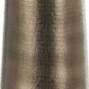 Deco 79 Aluminum Metal Geometric Decorative Vase Textured Wide Floor Centerpiece Vase with Elevated Base, Flower Vase for Home Decoration 11" x 10" x 24", Brass