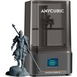 ANYCUBIC Photon Mono 4, Resin 3D Printer with 7'' 10K Mono LCD Screen, Stable LighTurbo Light Source and 70mm/h Fast Printing, Print Volume 6.04'' x 3.42'' x 6.49''