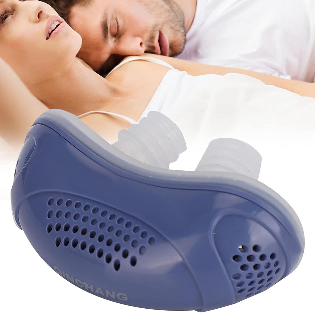 Anti Snoring Devices, Micro Stop Snoring Aids for Men and Women Electronic Nose Vent Clip Air Purifier for Ease Breathing Sleep Better and Wake Up Rested (Blue)
