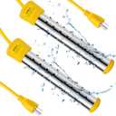 Treela 2 Pcs Immersion Water Heaters Portable Electric Submersible Pool/Hot Tub Heater with 304 SS for Bathtub, Bucket, Basin 5 Gallon Water in Minutes(Yellow,1500W)