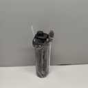 24 oz Glass Water Bottles with 2 Lids-Handle Spout Lid & Straw Lid, Motivational Water Bottle with Time Marker and Silicone Sleeve,Leakproof-Black-1 Pack