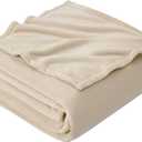 Hansleep Fleece Blanket Twin Size Taupe, Soft Cozy Twin Blanket, Fuzzy Flannel Blanket for Bed, Sofa, Couch, Travel, Camping, Taupe, 60x80 Inches