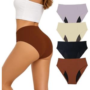 Jointown Incontinence Underwear for Women Washable High Absorbent Period Underwear Reusable Leakproof Panties for Bladder Leak, L