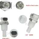 2PCS 1/4" 3/8" 5/16" Plastic Tube in-line Hose Quick Connector with Shut-Off valve, Panel Mounting Quick Disconnect Coupling,Female Quick Connect Barbed Fittings (2x Female Connector)