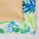 2 x Pack of 2, Decorative Throw Pillow Covers Green Leaves Woven Farmhouse Outdoor Cushion Covers Soft Texture Couch Cushion Case for Couch Sofa Bedroom Living Room