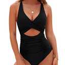 Blooming Jelly Women One Piece Swimsuits Tummy Control Modest Bathing Suit Slimming Over 50 Swim Suits 2025 (L, Black)