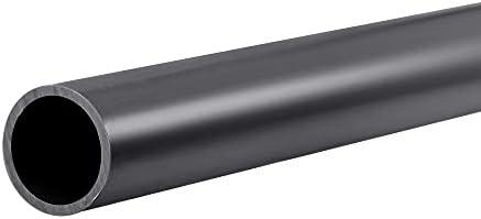 MECCANIXITY PVC Rigid Tube Round Pipe Hardware Tubing 20.5mm ID 25mm OD 350mm Dark Grey High Impact for Water Pipe,Crafts,Cable Sleeve