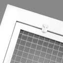 HVAC Premium 24" x 24" Cube Core Eggcrate Return Air Filter Grille for 1" Filter - Aluminum - White [Outer Dimensions: 26.5" x 26.5"]