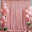 10x10ft Dusty Rose Tulle Backdrop Curtain with Lights String for Parites, Sheer Photo Backdrop Drapes for Wedding Baby Shower Bridal Shower Birthday Party Photo Shoot Background Decorations