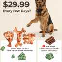 Tough Dog Toys for Aggressive Chewers: 3 Pack Dog Chew Toys, Indestructible Dog Toys for Large Dogs, Durable Heavy Duty Hard Big Toy for Super Chewer 25-90lbs, Bacon Flavor, Keep Them Busy